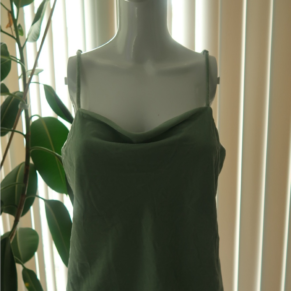 Velvet Green Tank Top